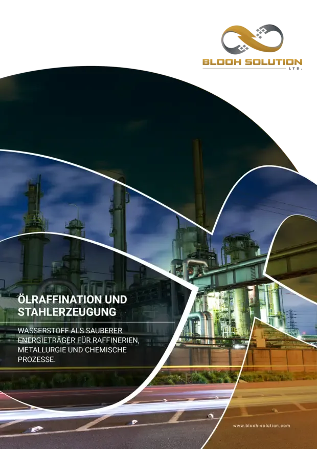 Hydrogen as clean energy carrier for refineries, metallurgy and chemical processes